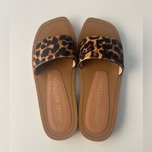 Stuart Weitzman Delilah Genuine Calf Hair Slide Sandal